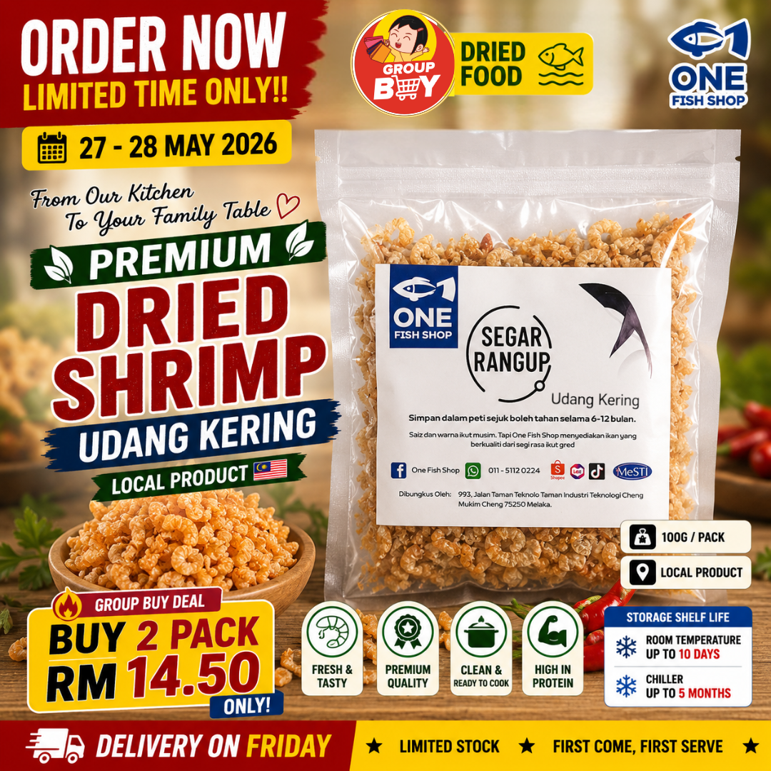 (DRIED FOOD) PREMIUM DRIED SHRIMP/ UDANG KERING 100G
