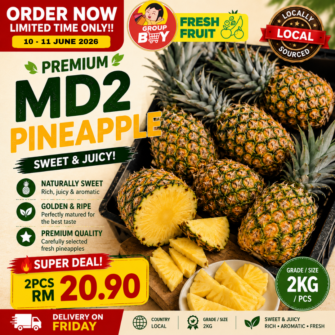(FRUITS) PREMIUM MD2 PINEAPPLE 2KG MLK